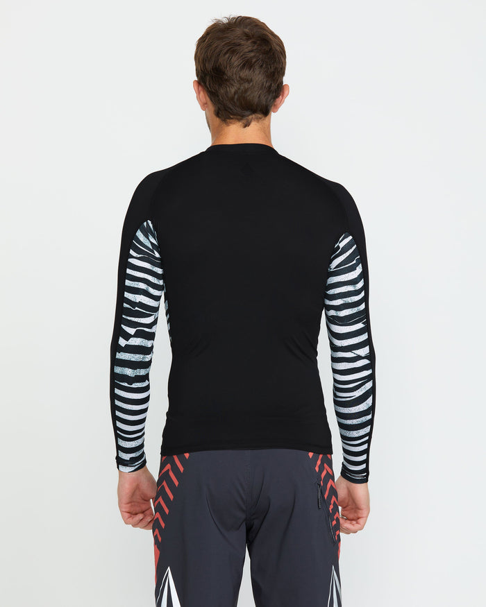 Men's Surf Vitals J Robinson Tght Long Sleeve Rashguard-Black-Volcom