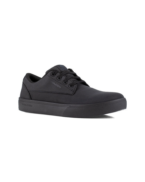 Men's True Soft Toe Water and Slip Resistant Work Sneakers-Black-Volcom