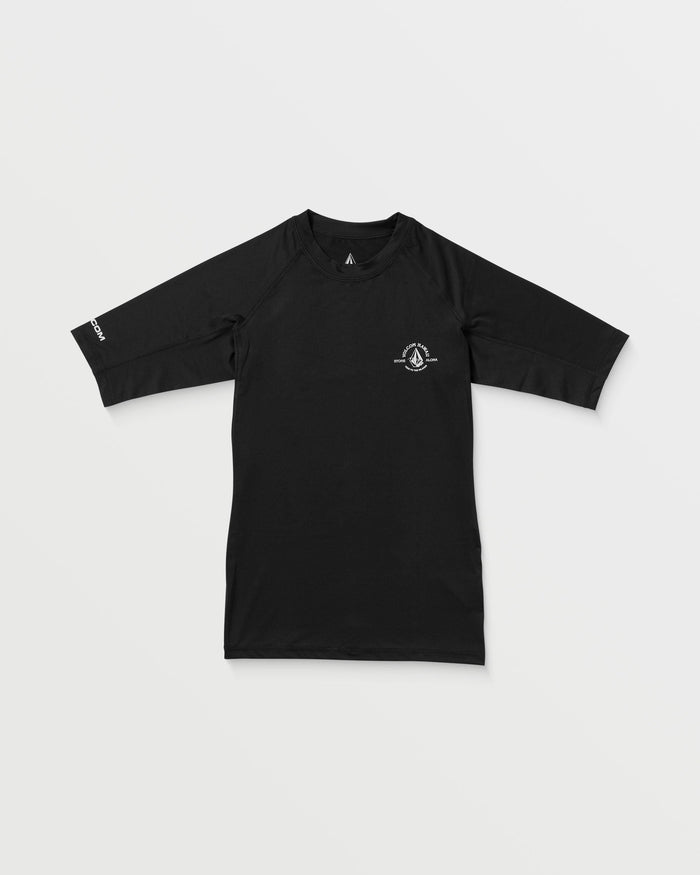 Men's True To The Islands Short Sleeve Rashguard-Black-Volcom