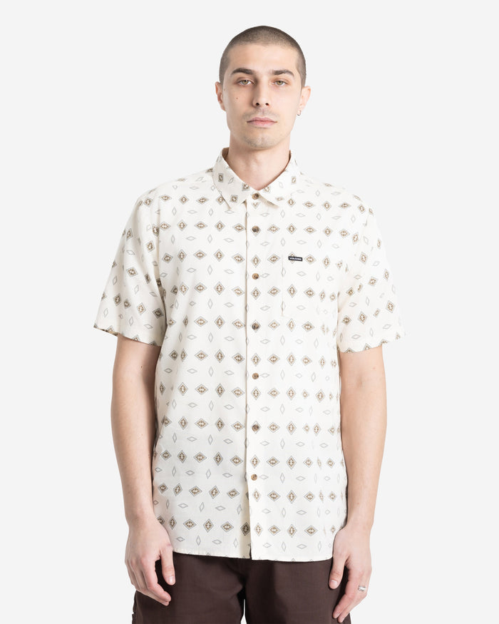 Men's Trusted Short Sleeve-White Print-Volcom