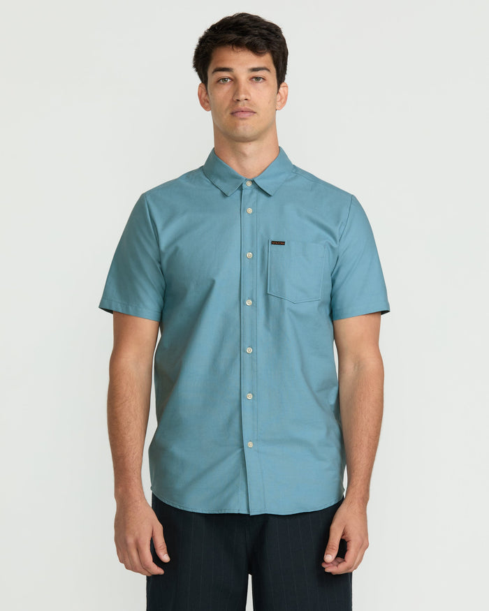 Men's Veeco Oxford Short Sleeve Shirt-Used Blue-Volcom