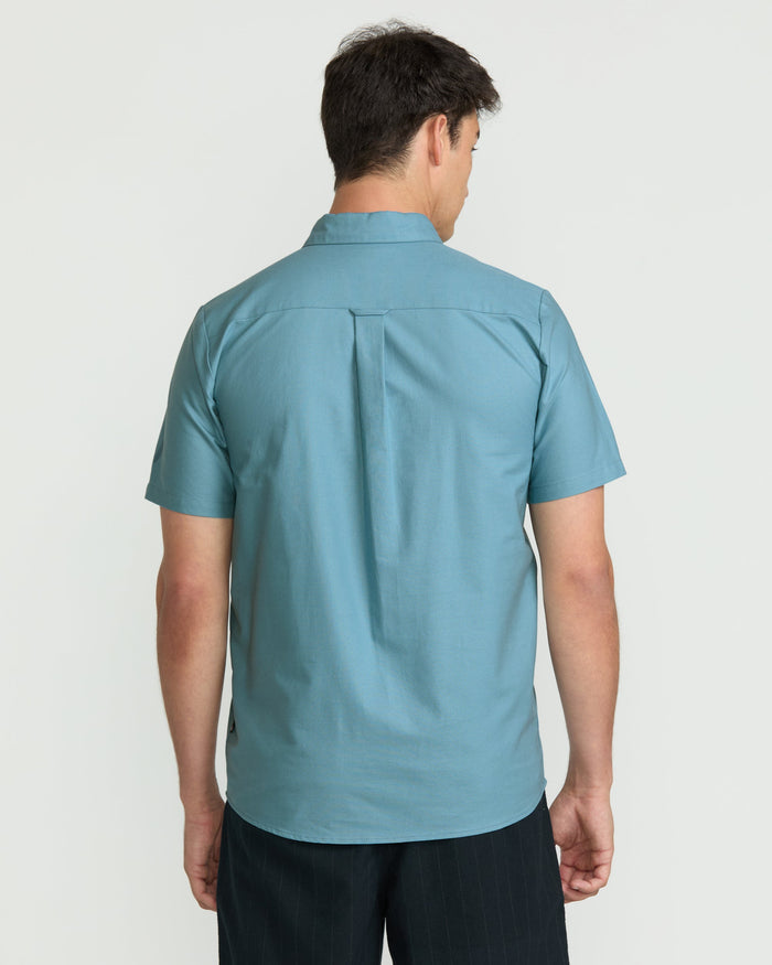Men's Veeco Oxford Short Sleeve Shirt-Used Blue-Volcom