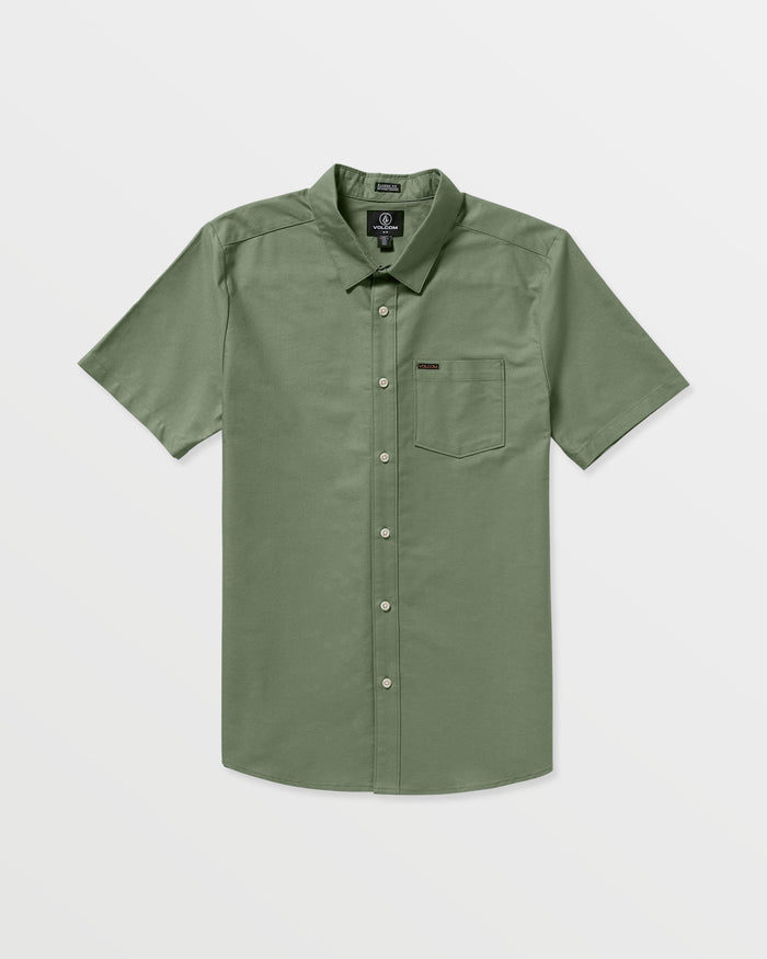 Men's Veeco Oxford Short Sleeve Shirt-Light Olive-Volcom