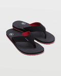 Men's Victor Sandals-Black/Red-Volcom
