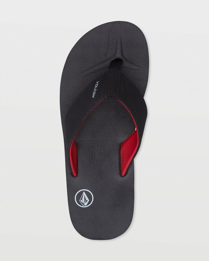 Men's Victor Sandals-Black/Red-Volcom