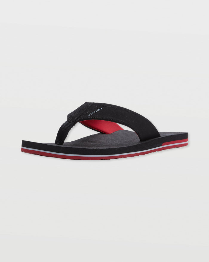 Men's Victor Sandals-Black/Red-Volcom