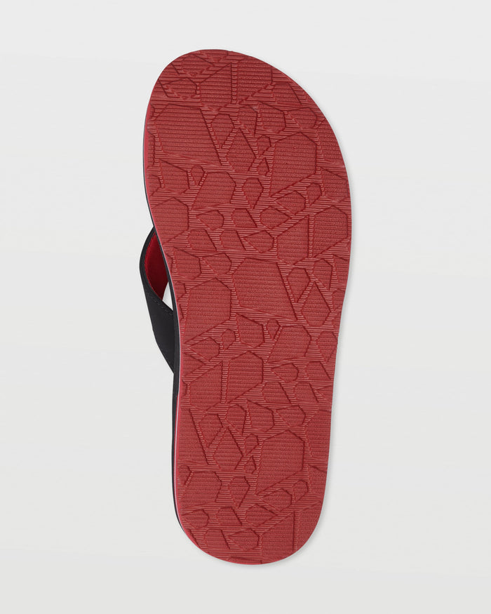 Men's Victor Sandals-Black/Red-Volcom