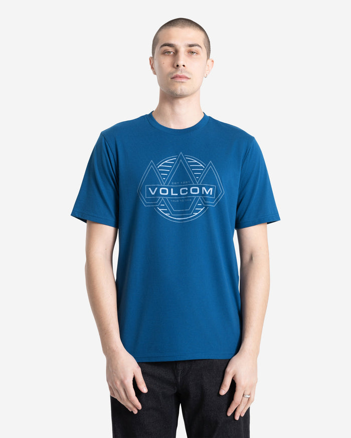 Men's Walker Short Sleeve Tee-Cosmic Blue-Volcom