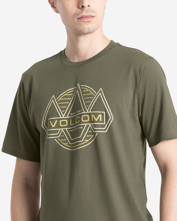 Men's Walker Short Sleeve Tee-Dark Olive-Volcom