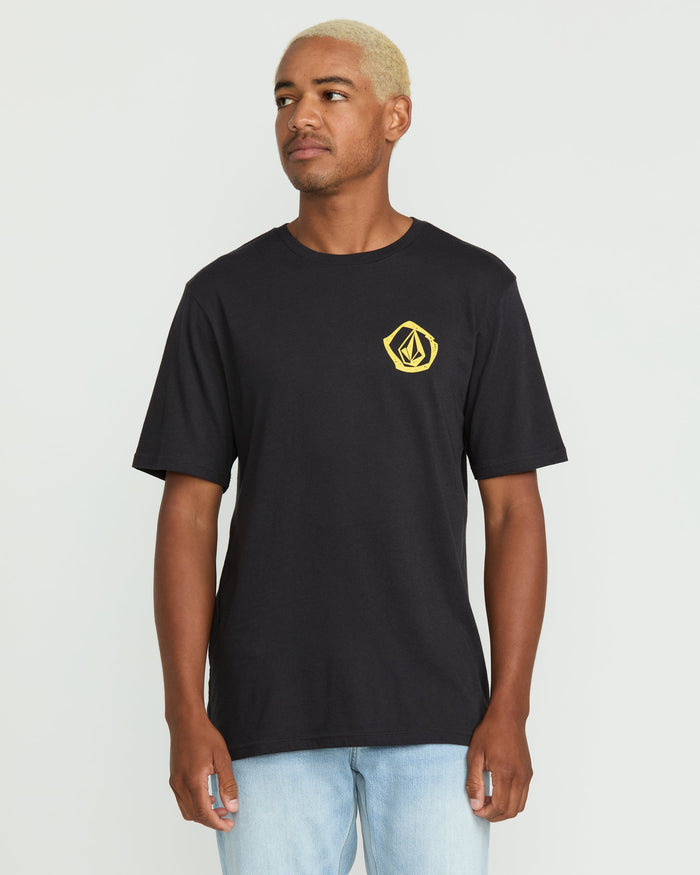 Men's Wavvy Short Sleeve Tee-Washed Black Heather-Volcom