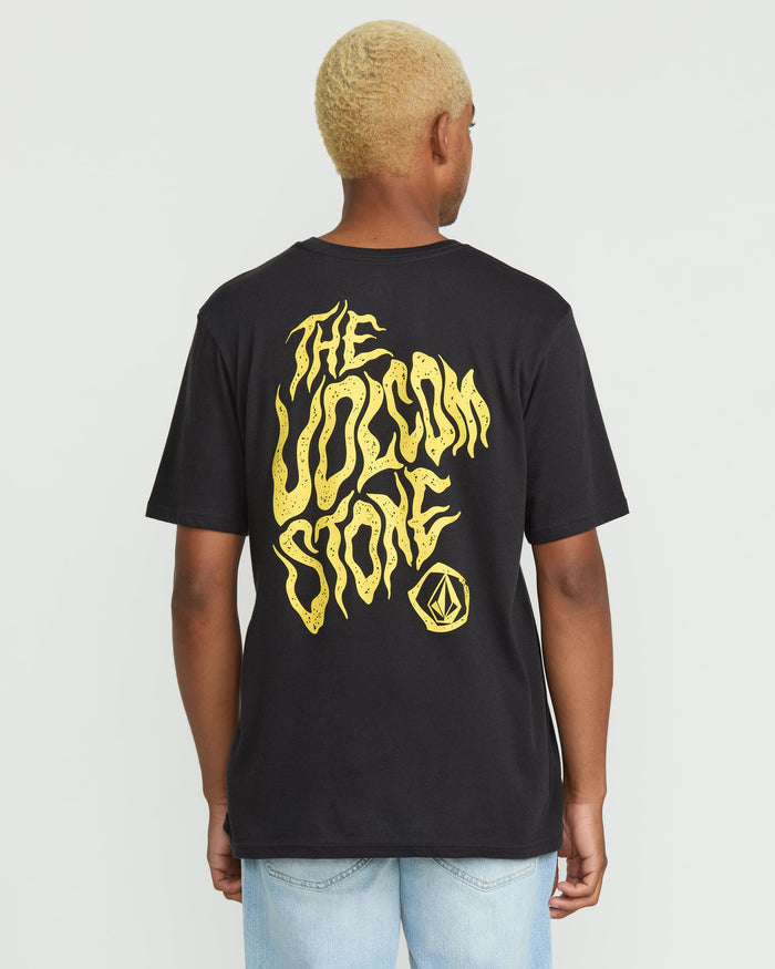 Men's Wavvy Short Sleeve Tee-Washed Black Heather-Volcom