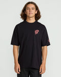 Men's Wavvyyy Surf Short Sleeve Rashguard-Black-Volcom