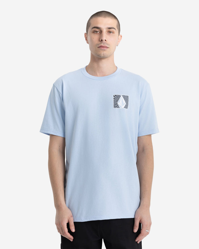 Men's Wavy Train Short Sleeve Tee-Pastel Blue-Volcom