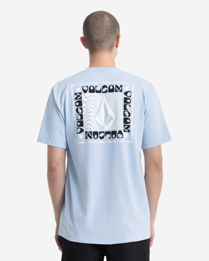 Men's Wavy Train Short Sleeve Tee-Pastel Blue-Volcom