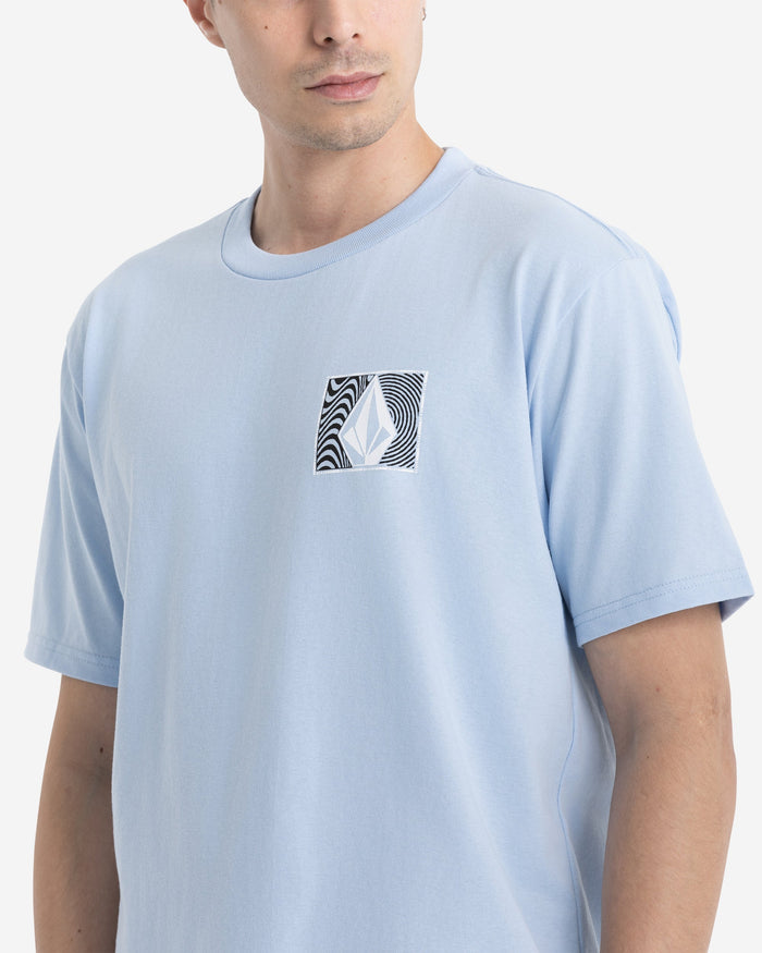 Men's Wavy Train Short Sleeve Tee-Pastel Blue-Volcom