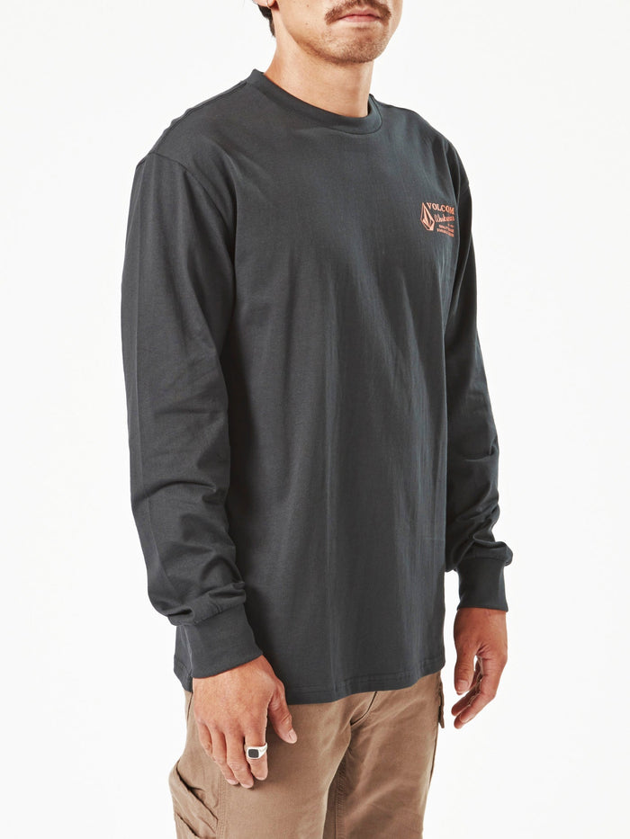Men's Volcom Workwear Long Sleeve Shirt-Black-Volcom