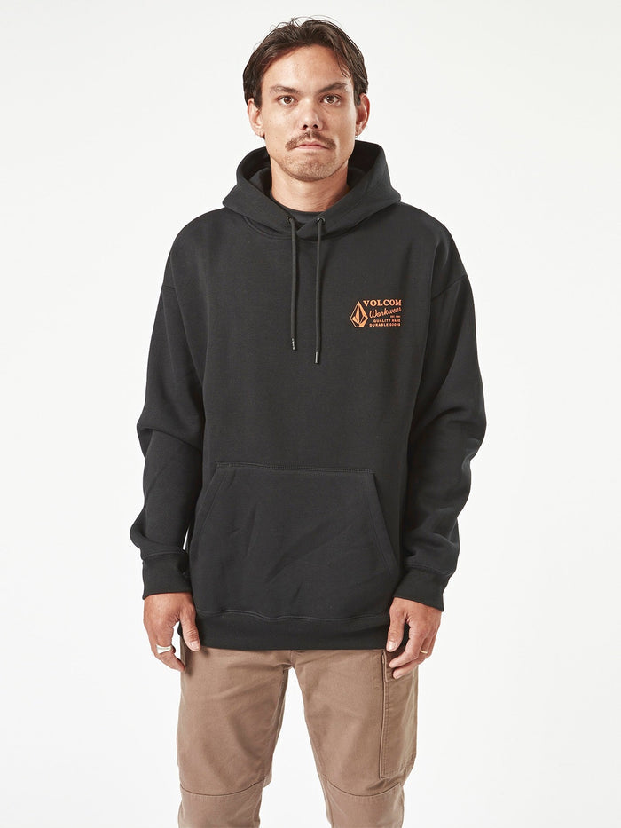 Men's Volcom Workwear Pullover Hoodie-Black-Volcom