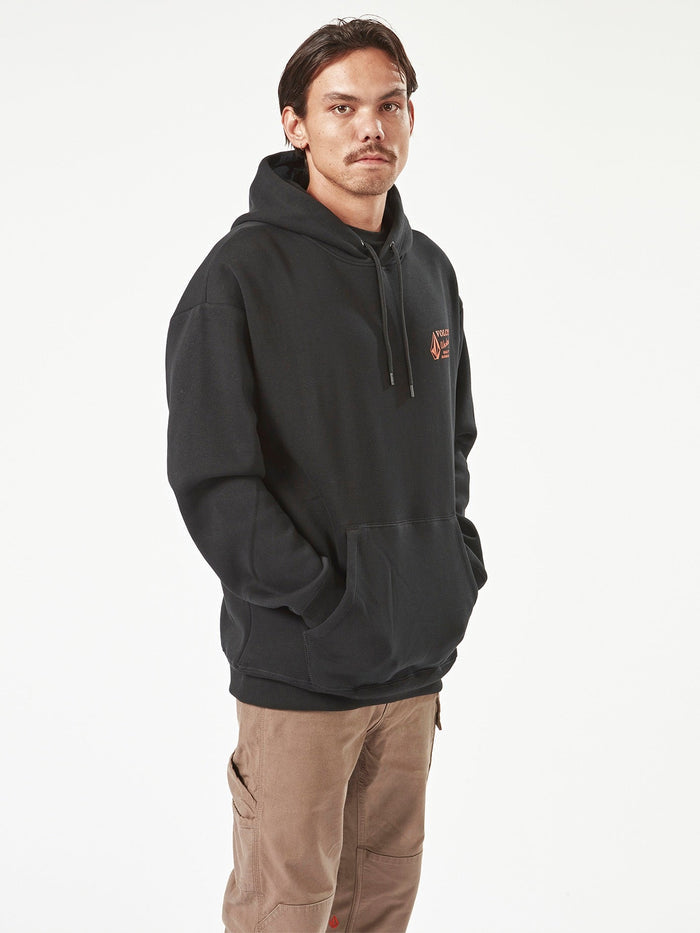 Men's Volcom Workwear Pullover Hoodie-Black-Volcom