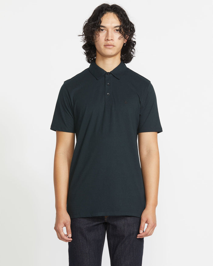 Men's Wowzer Polo Short Sleeve Shirt-Black-Volcom