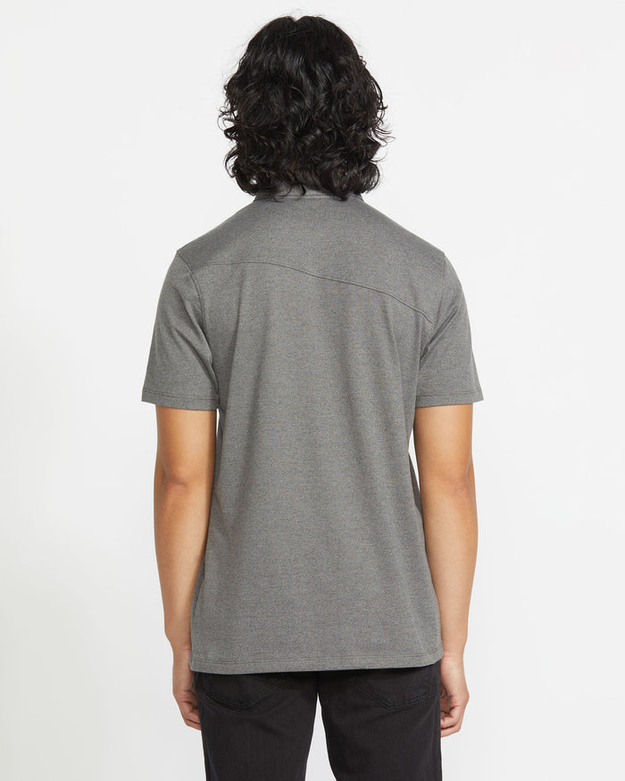 Men's Wowzer Polo Short Sleeve Shirt-Stealth-Volcom