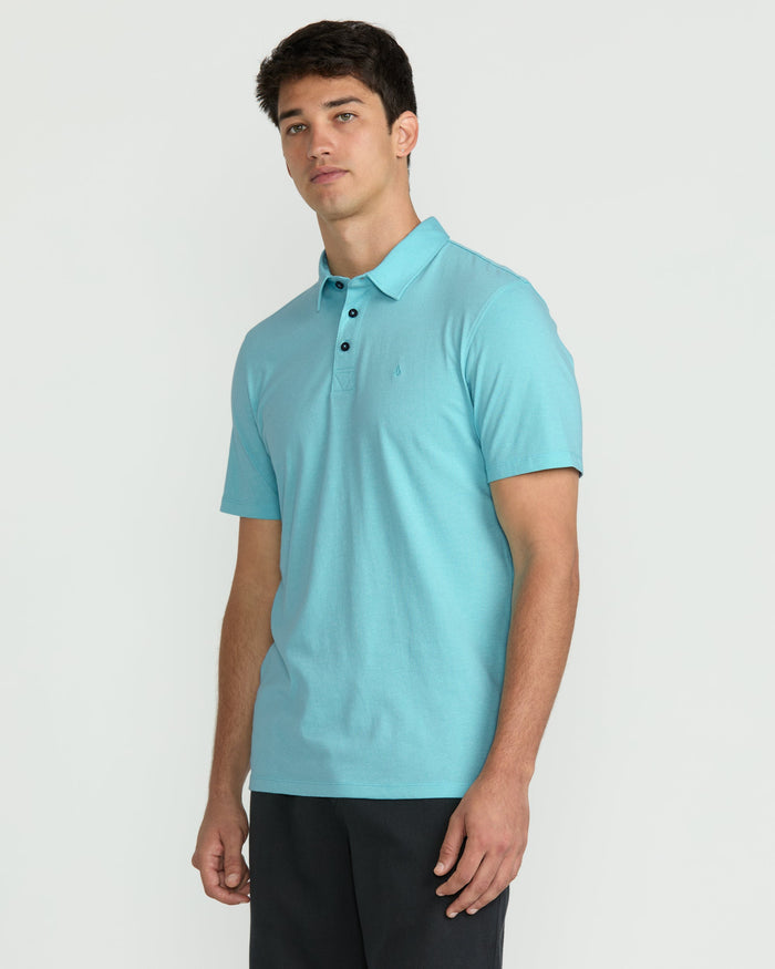 Men's Wowzer Polo Short Sleeve Shirt-Poolside-Volcom