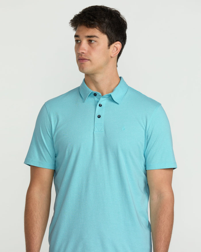 Men's Wowzer Polo Short Sleeve Shirt-Poolside-Volcom