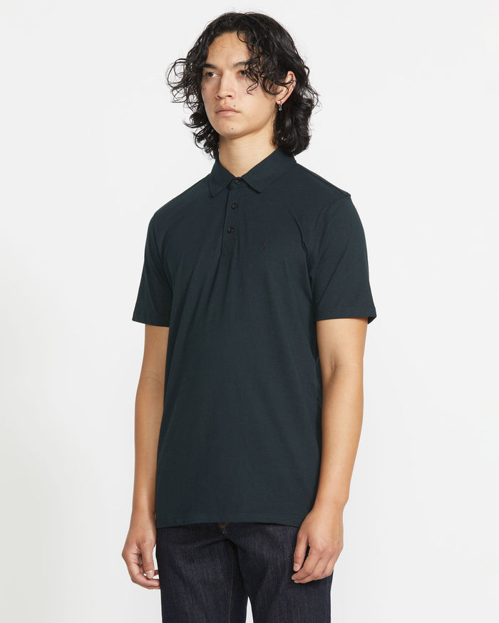 Men's Wowzer Polo Short Sleeve Shirt-Black-Volcom