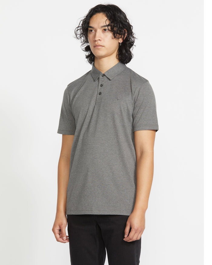 Men's Wowzer Polo Short Sleeve Shirt-Stealth-Volcom