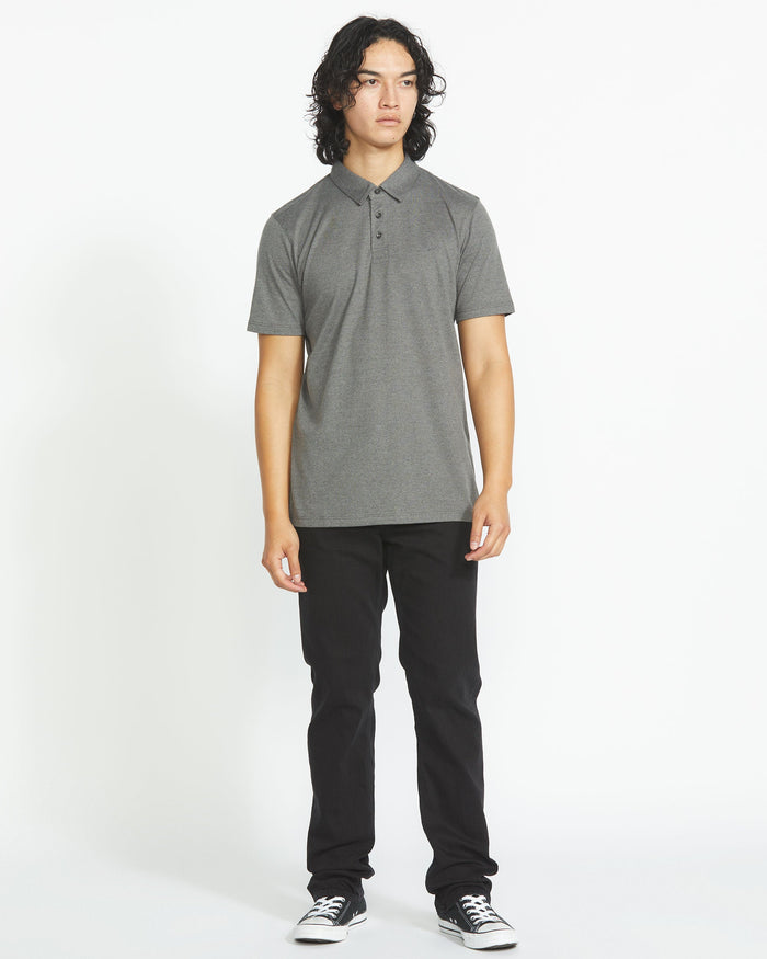 Men's Wowzer Polo Short Sleeve Shirt-Stealth-Volcom