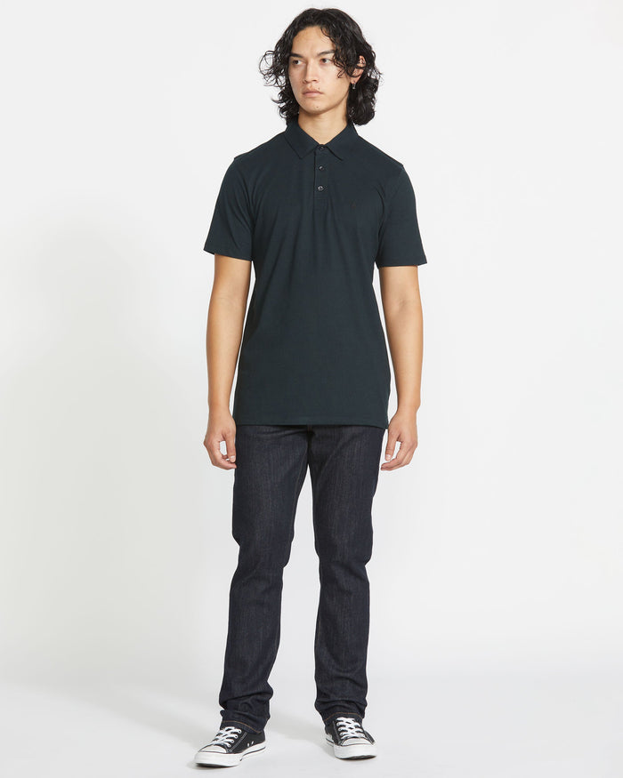 Men's Wowzer Polo Short Sleeve Shirt-Black-Volcom