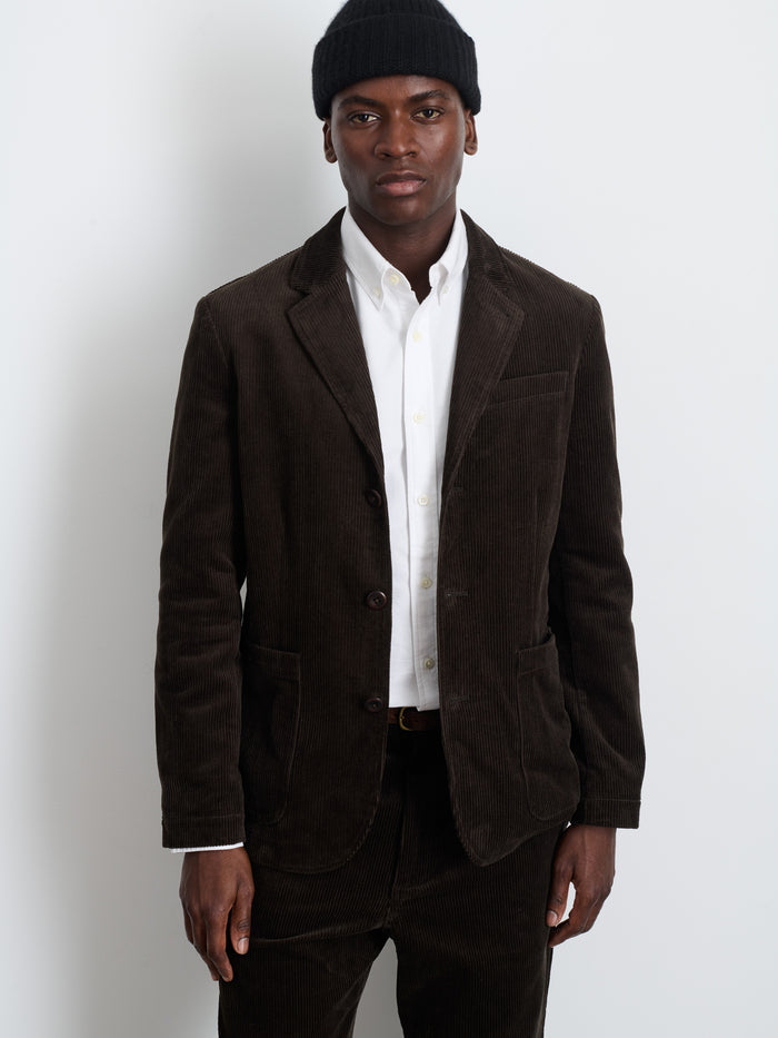 Mill Blazer In Corduroy In Chocolate