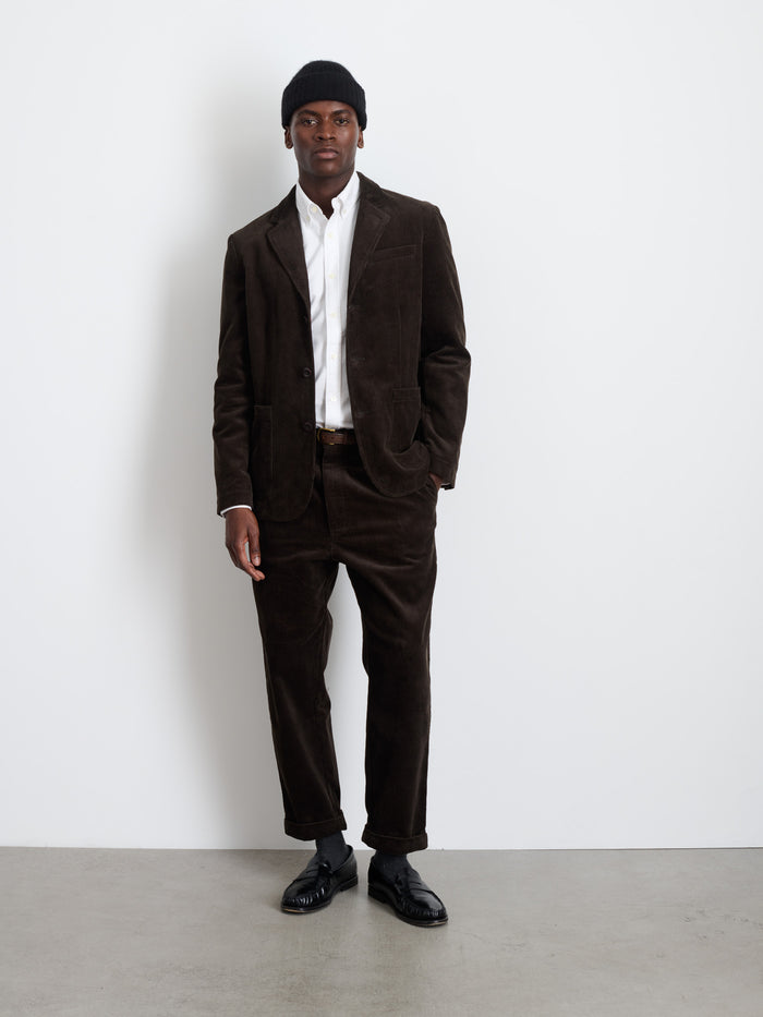 Mill Blazer In Corduroy In Chocolate