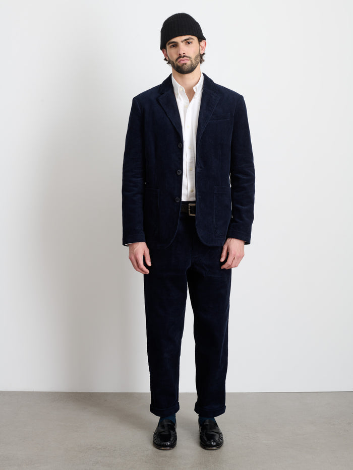 Mill Blazer In Corduroy In Dark Navy