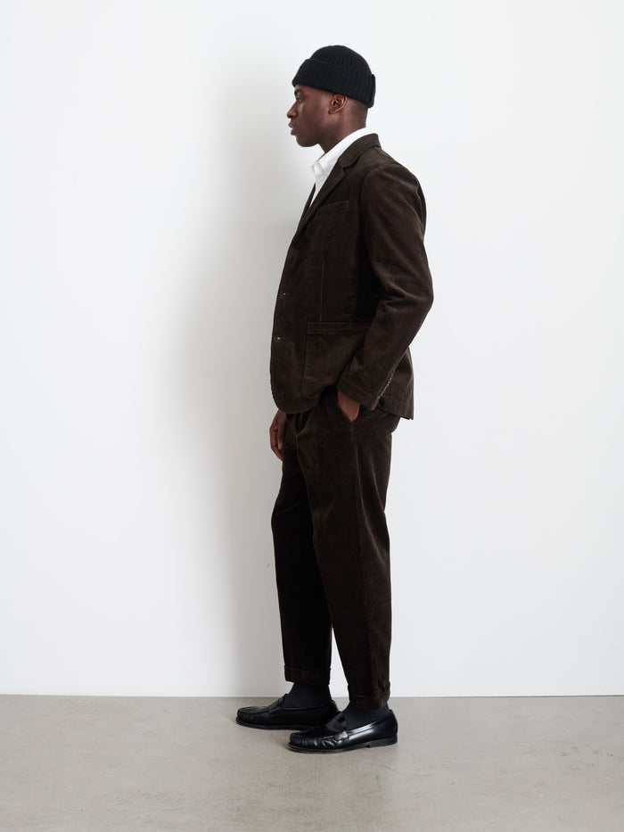 Mill Blazer In Corduroy In Chocolate