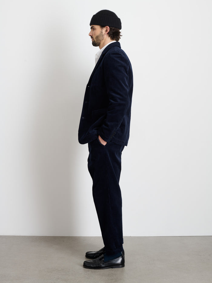 Mill Blazer In Corduroy In Dark Navy