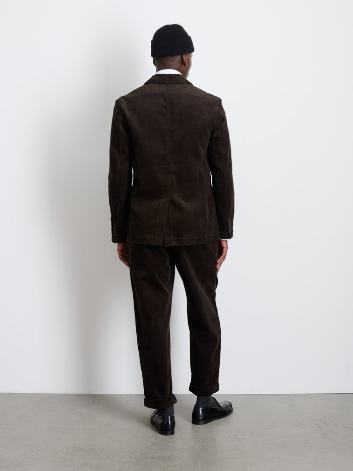 Mill Blazer In Corduroy In Chocolate
