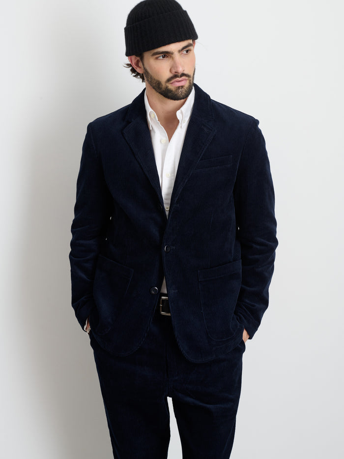 Mill Blazer In Corduroy In Dark Navy