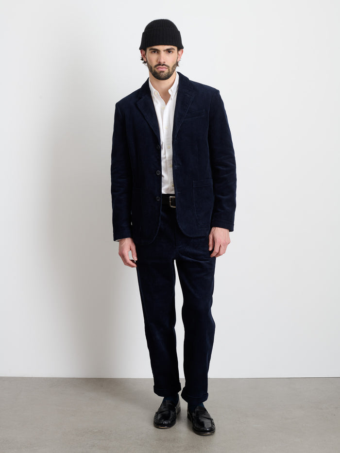 Mill Blazer In Corduroy In Dark Navy