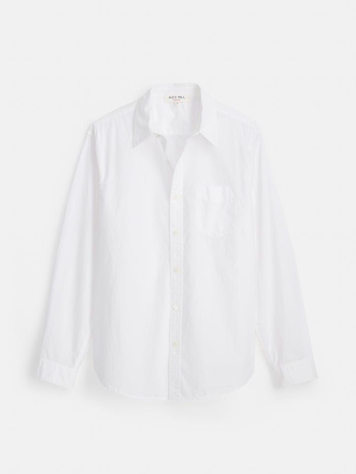 Mill Point Collar Shirt in Cotton Poplin