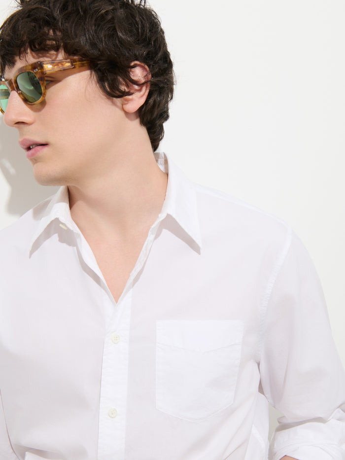 Mill Point Collar Shirt in Cotton Poplin