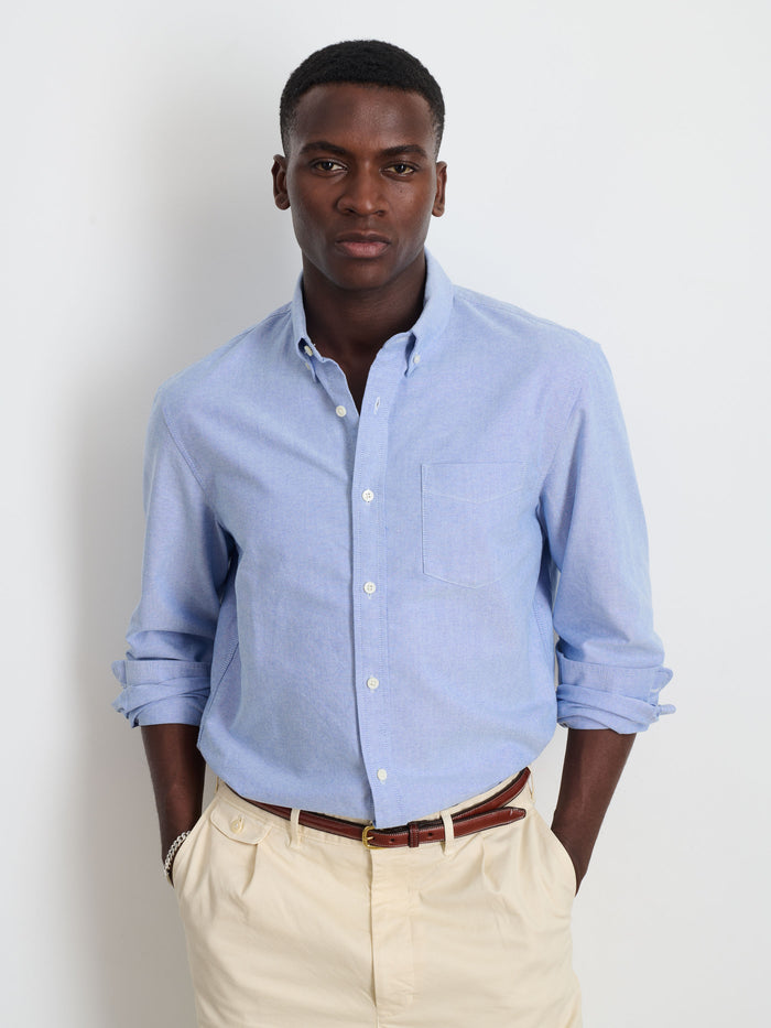 Mill Shirt In Paper Poplin In Blue