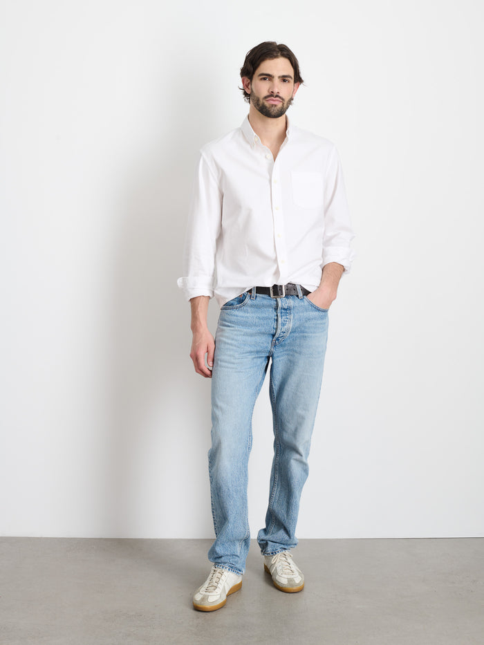 Mill Shirt In Paper Poplin In White