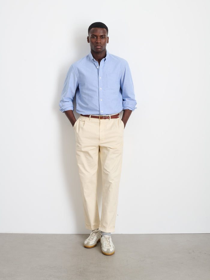 Mill Shirt In Paper Poplin In Blue