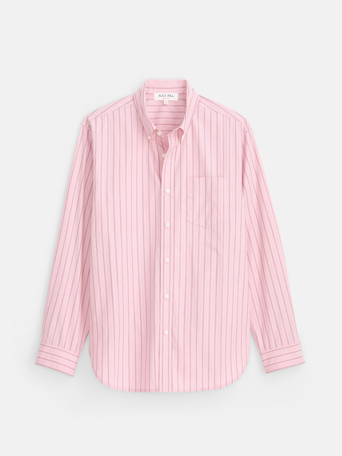 Mill Striped Shirt in Cotton Poplin