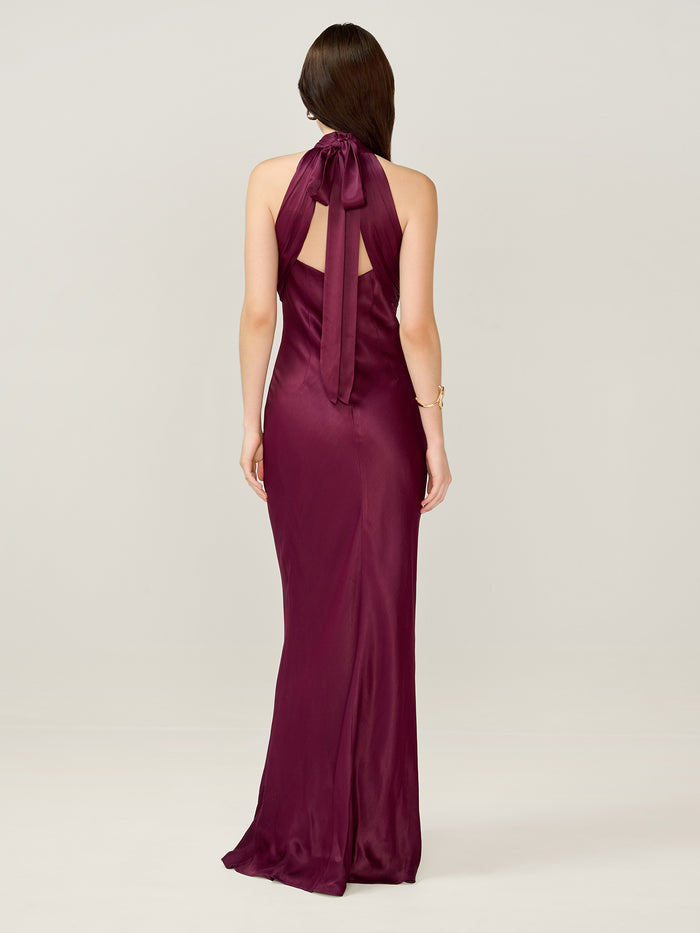 Milos Dress in Deep Wine
