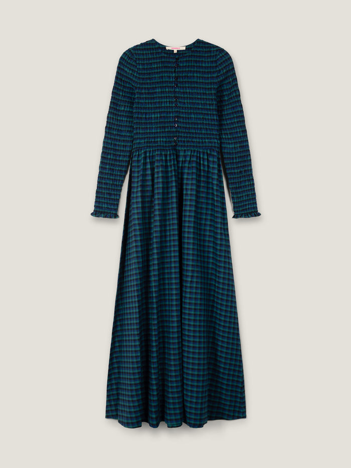Mina Dress in Blue and Green