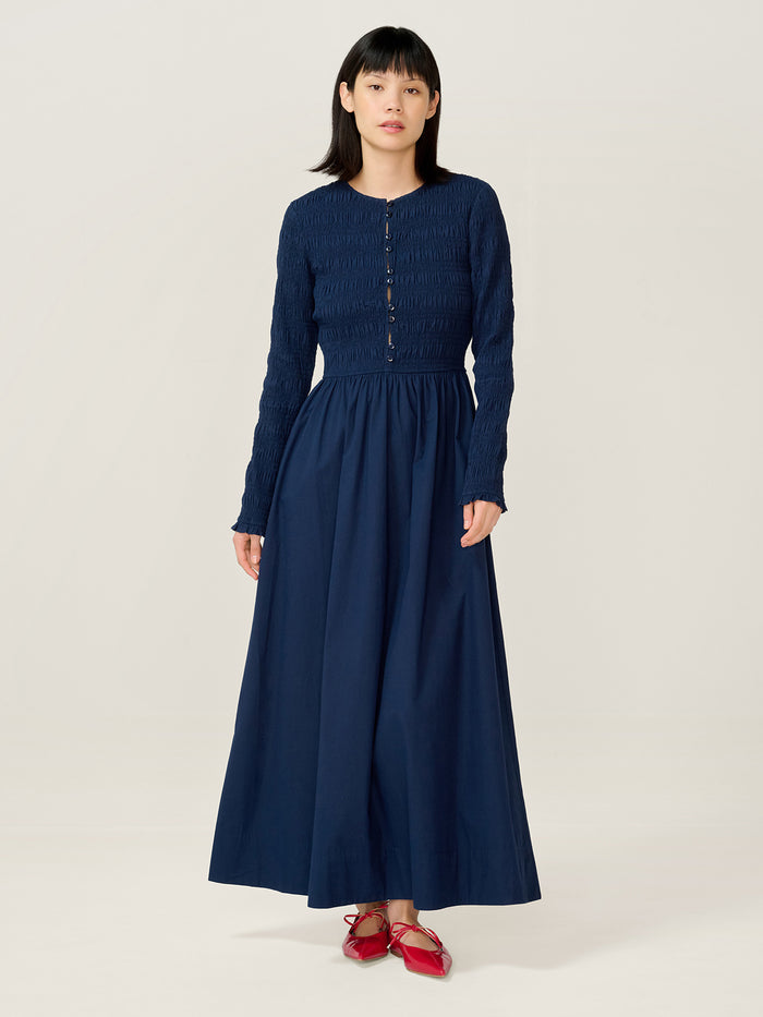Mina Dress in Navy