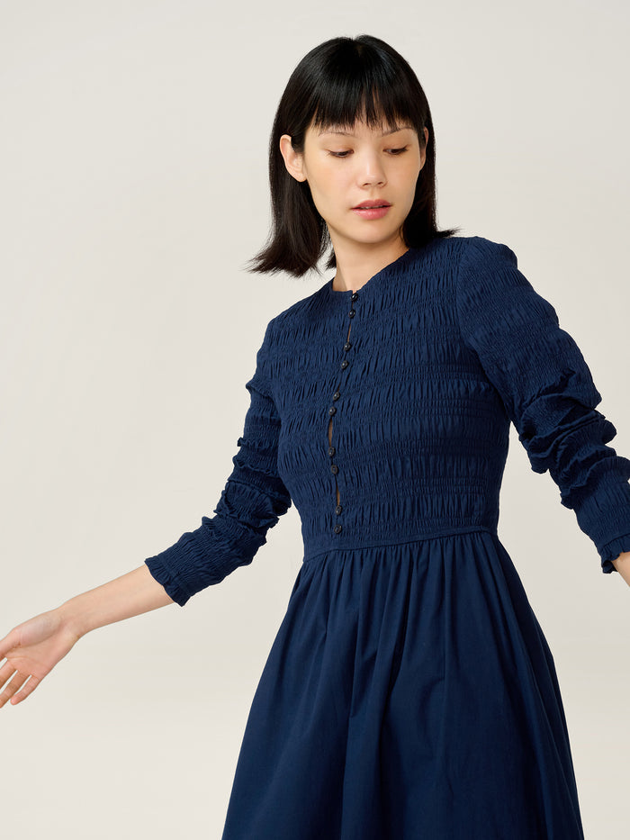 Mina Dress in Navy