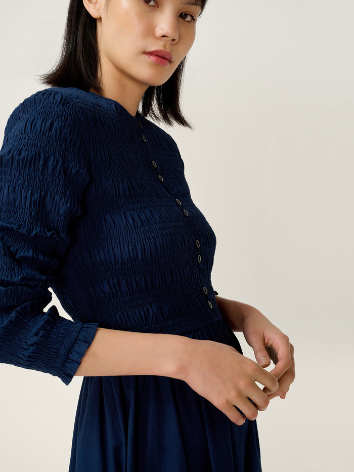 Mina Dress in Navy