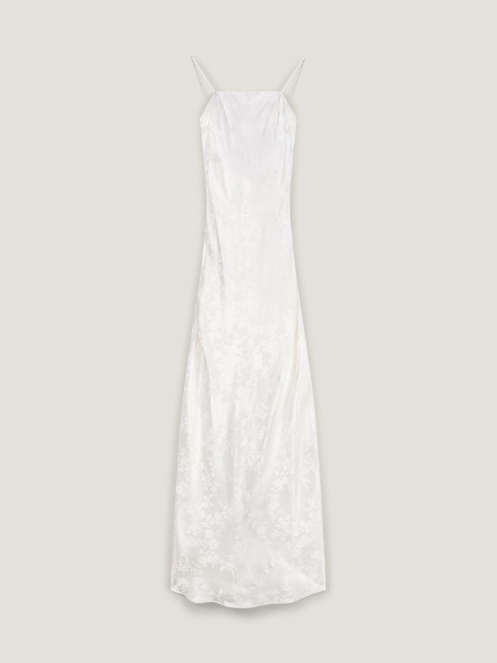 Mira Jacquard Dress in Ivory